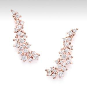 Kendra Scott PETUNIA CRYSTAL CRAWLER EARRINGS IN ROSE GOLD